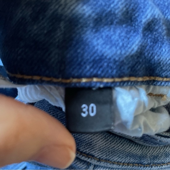 Flying Monkey Denim Jeans Women's 30 Blue Wide Cropped Ankle Distressed Casual - Picture 6 of 9